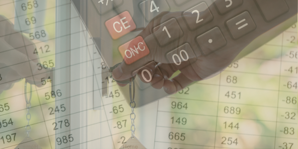 a picture with a grid with numbers on overlaid on a picture of a hand opening a door with a key to symbolise accounts for landlords